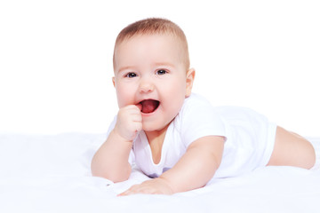 laughing infant baby