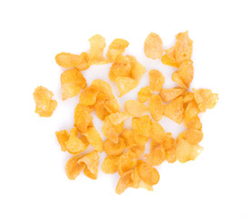 Corn flakes isolated on white background