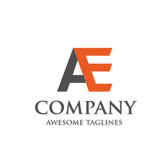 creative letter AE logo. Abstract business logo design template. modern Letter AE Logo template editable for your business.

