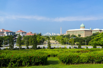 Fototapeta na wymiar Putrajaya cityscape at sunny day, Malaysia