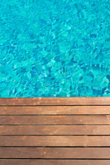 wooden platform -swimming pool background