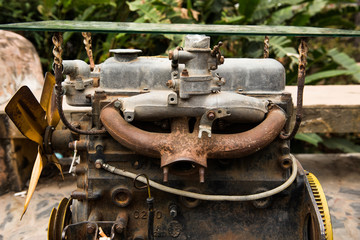 old and rusty engine.