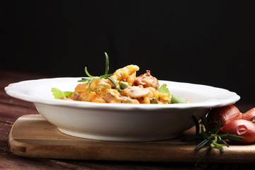 KasNocken - Austrian Spaetzle with cheese and caramelized onion.