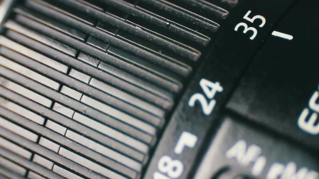 Macro Of Camera Lens, Zoom, Iris, Focus Ring