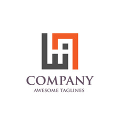 creative letter HA logo. Abstract business logo design template. modern Letter HA Logo template editable for your business.
