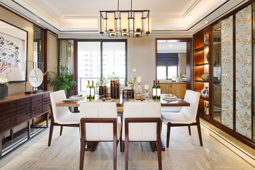 interior of modern dining room