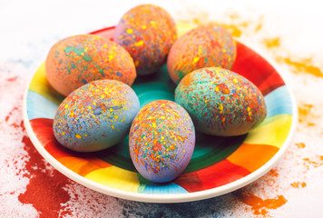 Easter Eggs. Sunday. Easter. Happy Holidays. Christian holiday. Religion. Tradition. Easter background.