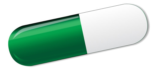 Green And White Capsule