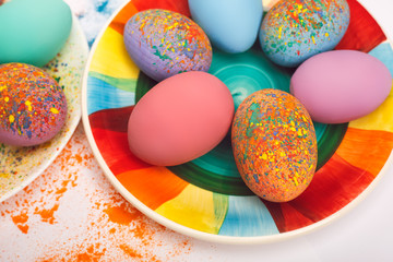 Easter Eggs. Sunday. Easter. Happy Holidays. Christian holiday. Religion. Tradition. Easter background.