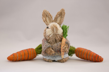 Easter bunny with carrots