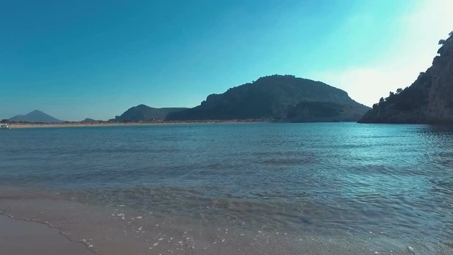 Voidokilia Beach near Navarino Castle, Greece