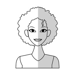 Handsome woman cartoon icon over white background. vector illustration