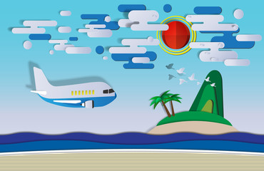 Flying to th beach and the island