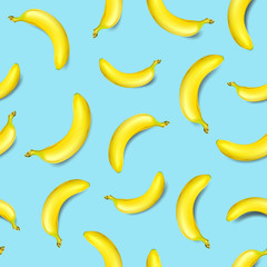 Seamless banana pattern on light blue background - 140339467