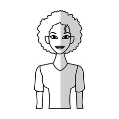 Handsome woman cartoon icon over white background. vector illustration