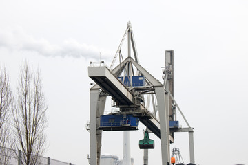 Seaport Crane in Europe Cargo Logistic