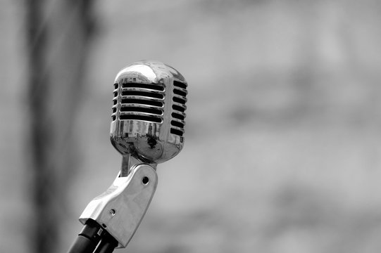 Close up of microphone
