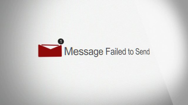 Message failed to send - typing on computer