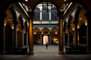 Courtyard of Palazzo Strozzi in Florence.