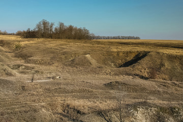 Abandoned quarry for the extraction of brick materials near the village of novoselivka in the Kharkov region (Ukraine). 2007