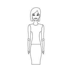 young slim pretty woman icon image vector illustration design 