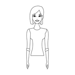 young slim pretty woman icon image vector illustration design 