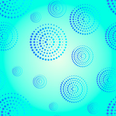 A circular ornament, seamless texture, geometric pattern green