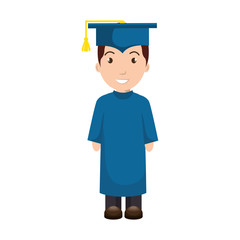 graduated avatar character icon vector illustration design