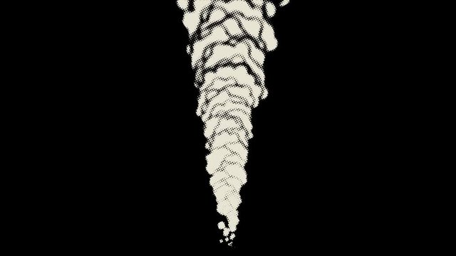  Clouds of smoke in Cartoon Style   -   Flat Video Footage with Alpha Channel