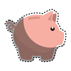 piggy savings money icon vector illustration design