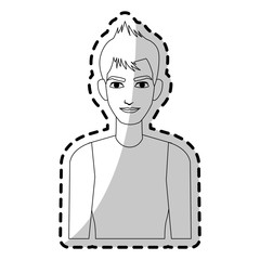 young handsome man icon image vector illustration design 