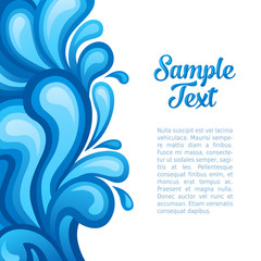 Abstract water waves background. Vector illustration.