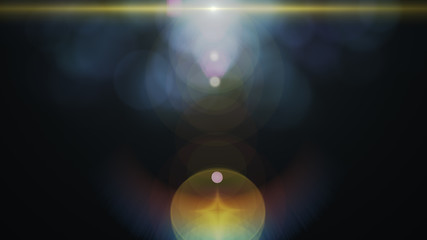 abstract of lighting digital lens flare in dark background