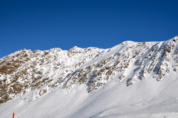 Alpine ski resort in Sölden in Otztal Alps, Tirol, Austria
