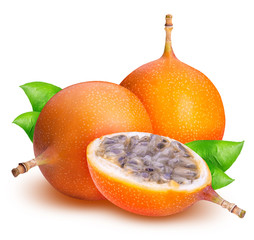 Granadilla fruit isolated on white background