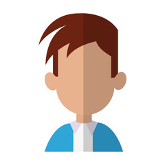 man cartoon icon over white background. colorful design. vector illustration