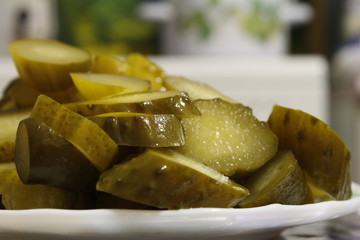 Food, pickled cucumbers, delicious