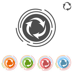  arrows in a circle process icon