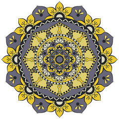 Flower Mandalas. Vintage decorative elements. Oriental pattern, vector illustration. Islam, Arabic, Indian, turkish, pakistan, chinese, ottoman motifs