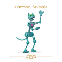 Toons series cartoon animals: Robot cat