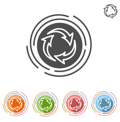  arrows in a circle process icon