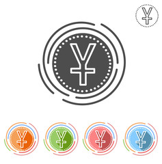 Yuan sign Insulated flat icon