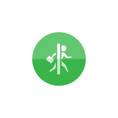 Obraz premium Circle icon - Businessman challenge