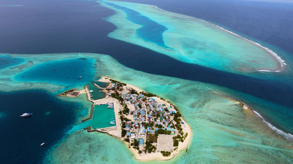 Fototapeta na wymiar Maldives aerial view