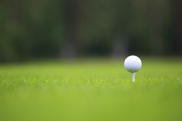 Golf ball on tee