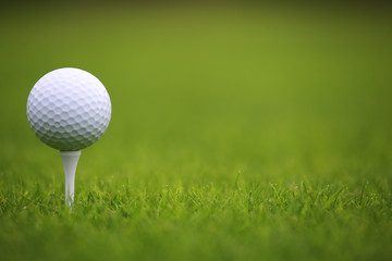 Golf ball on tee