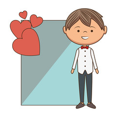 man character romantic card vector illustration design