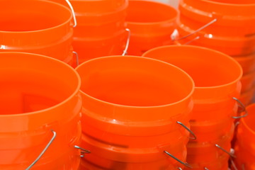 Orange buckets for sale © cabecademarmore