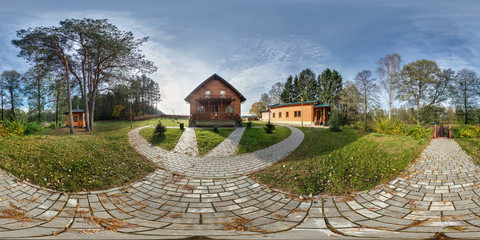 GRODNO , BELARUS - OCTOBER 9, 2014: Full 360 degree seamless panorama in equirectangular spherical...