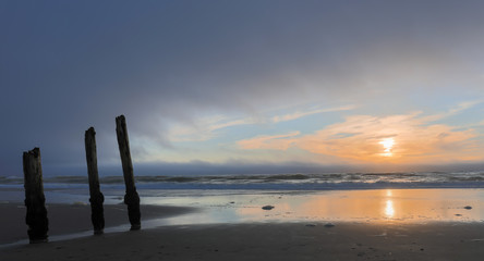 Ocean Beach Sunset. Fort Funston, Golden Gate National Recreation Area, California, USA.